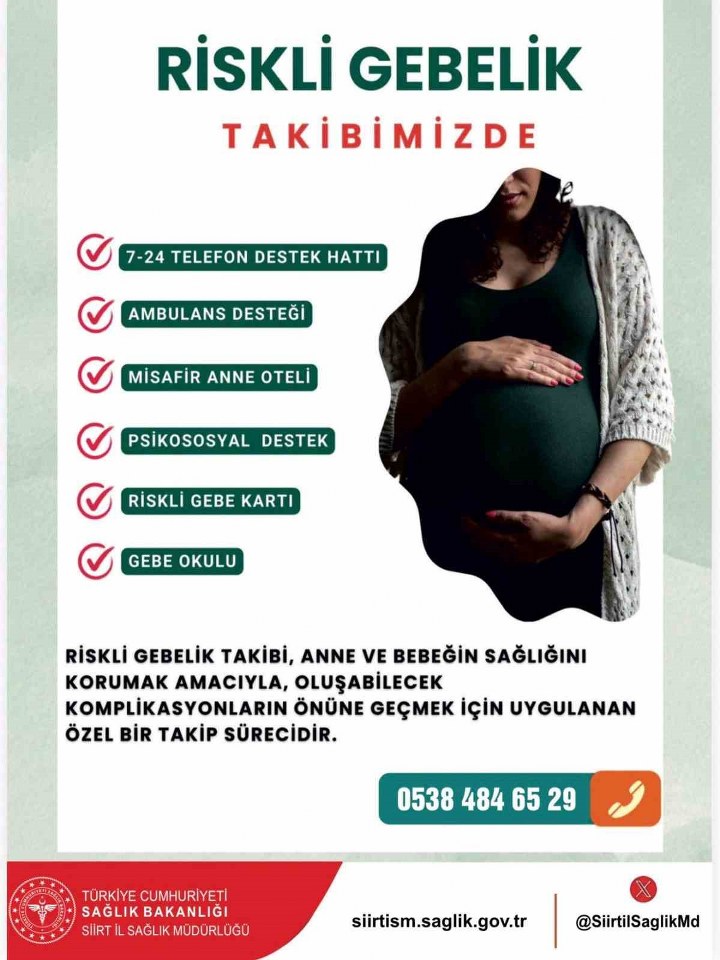Riskli gebeliği olan anne adayları danışma hattı üzerinden takip edilecek