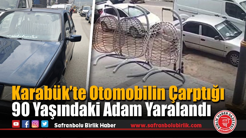 Otomobilin çarptığı yaşlı adam yaralandı: Kaza anı kamerada