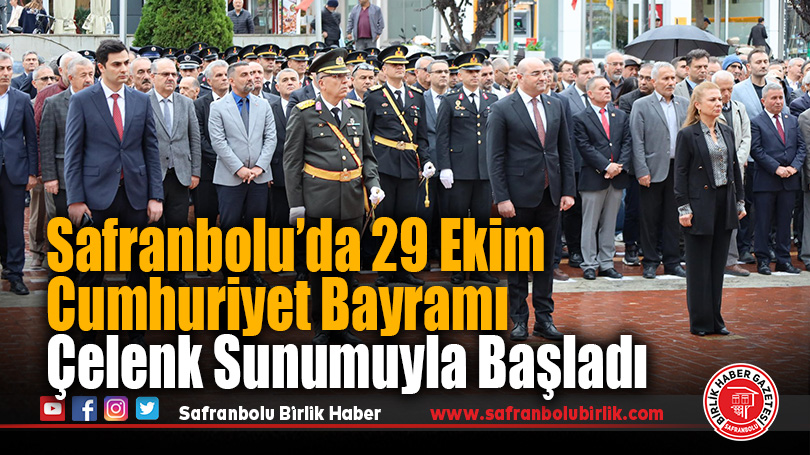Safranbolu’da 29 Ekim Cumhuriyet Bayramı Çelenk Sunumuyla Başladı