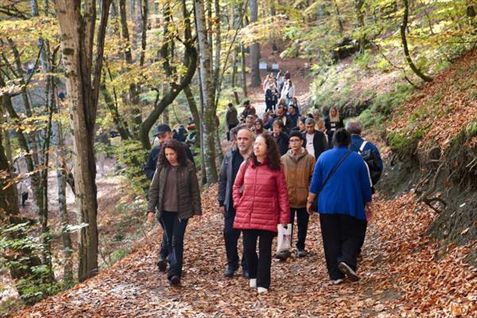 Sonbahar renklerine bürünen “orman denizi” Yedigöller’de ziyaretçi yoğunluğu