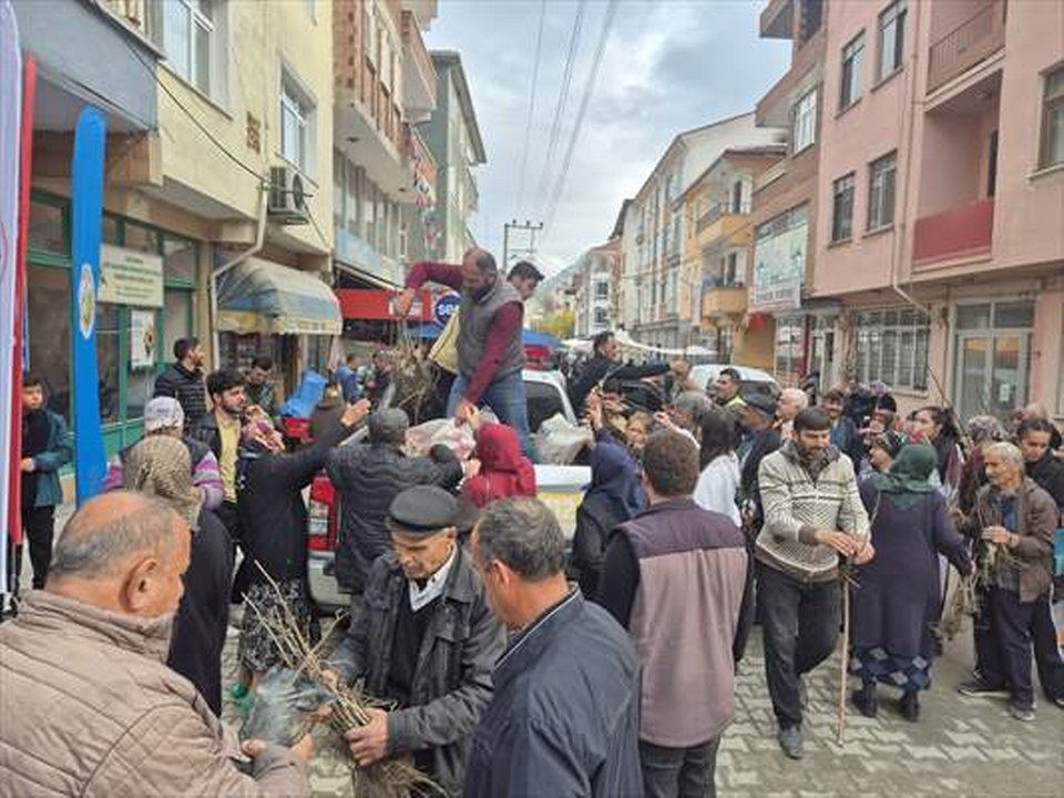 Hanönü’de Orman İşletme Müdürlüğü 1500 fidan dağıttı