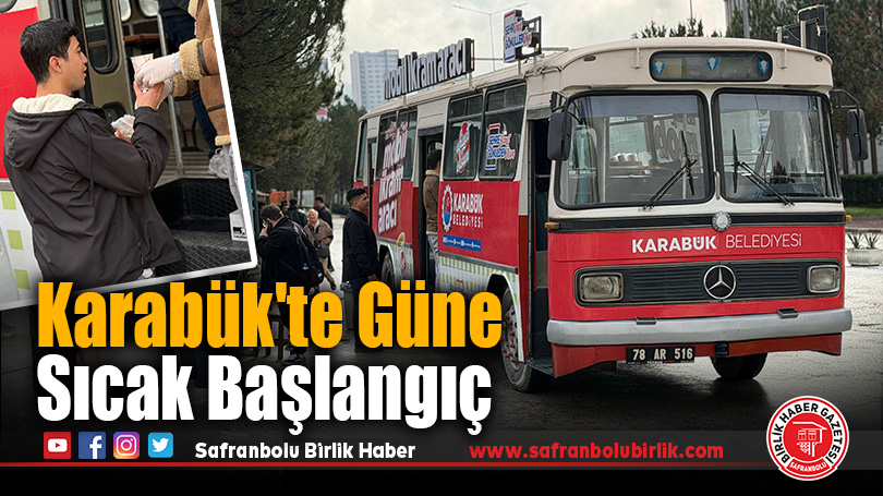 Karabük’te Soğukta Isıtan İkram