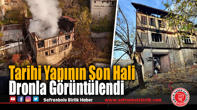 Tarihi Yapının Son Hali Dronla Görüntülendi