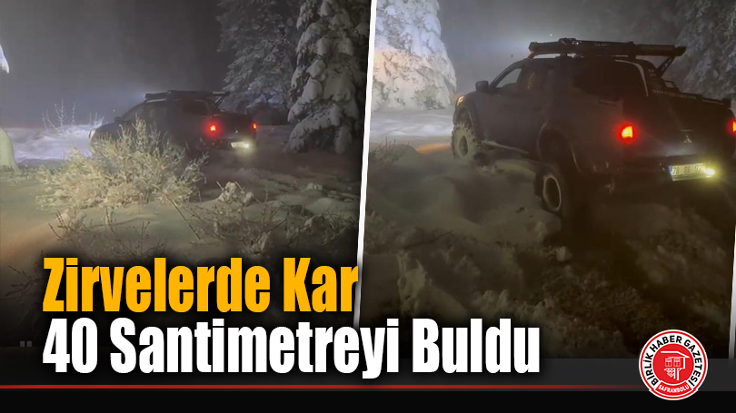 Zirvelerde Kar 40 Santimetreyi Buldu