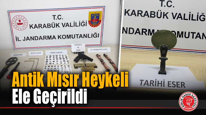 Antik Mısır Heykeli Ele Geçirildi