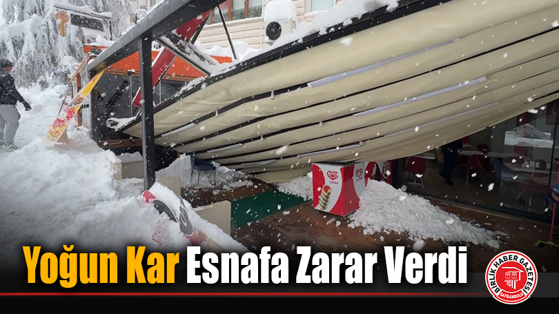 Yoğun Kar Esnafa Zarar Verdi