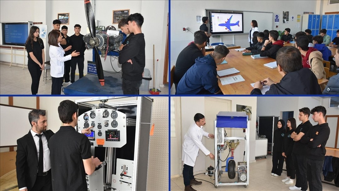 Konya’daki meslek lisesinde geleceğin uçak bakım teknisyenleri yetişiyor