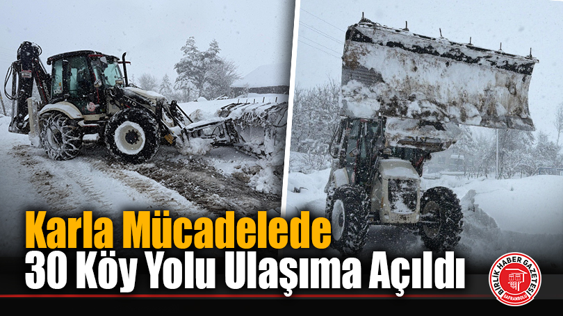 Karla Mücadelede 30 Köy Yolu Ulaşıma Açıldı