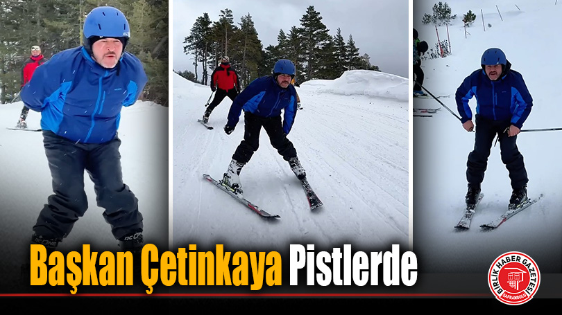 Başkan Çetinkaya’dan Keltepe’de Kayak Şovu