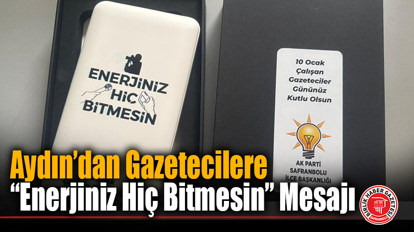 Yasin Aydın’dan Gazetecilere Anlamlı 10 Ocak Hediyesi