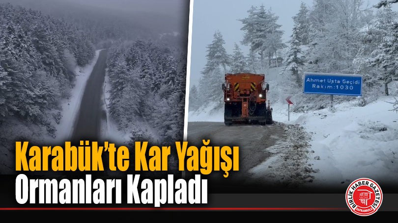 Karabük’te Kar Yağışı Ormanları Kapladı