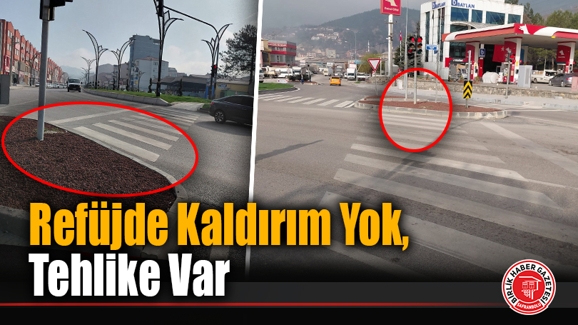 Cumapazarı Kavşağı’nda Yaya Tehlikesi