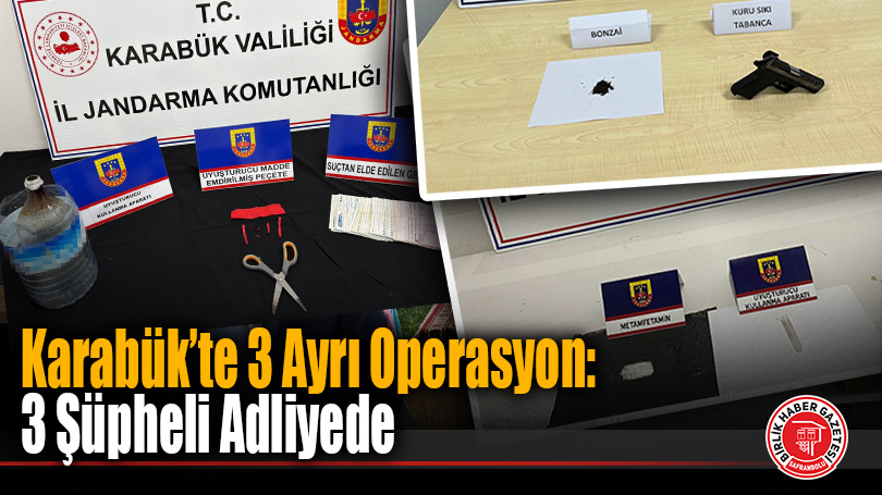 Karabük Jandarmasından Uyuşturucuya Geçit Yok: 3 Gözaltı!