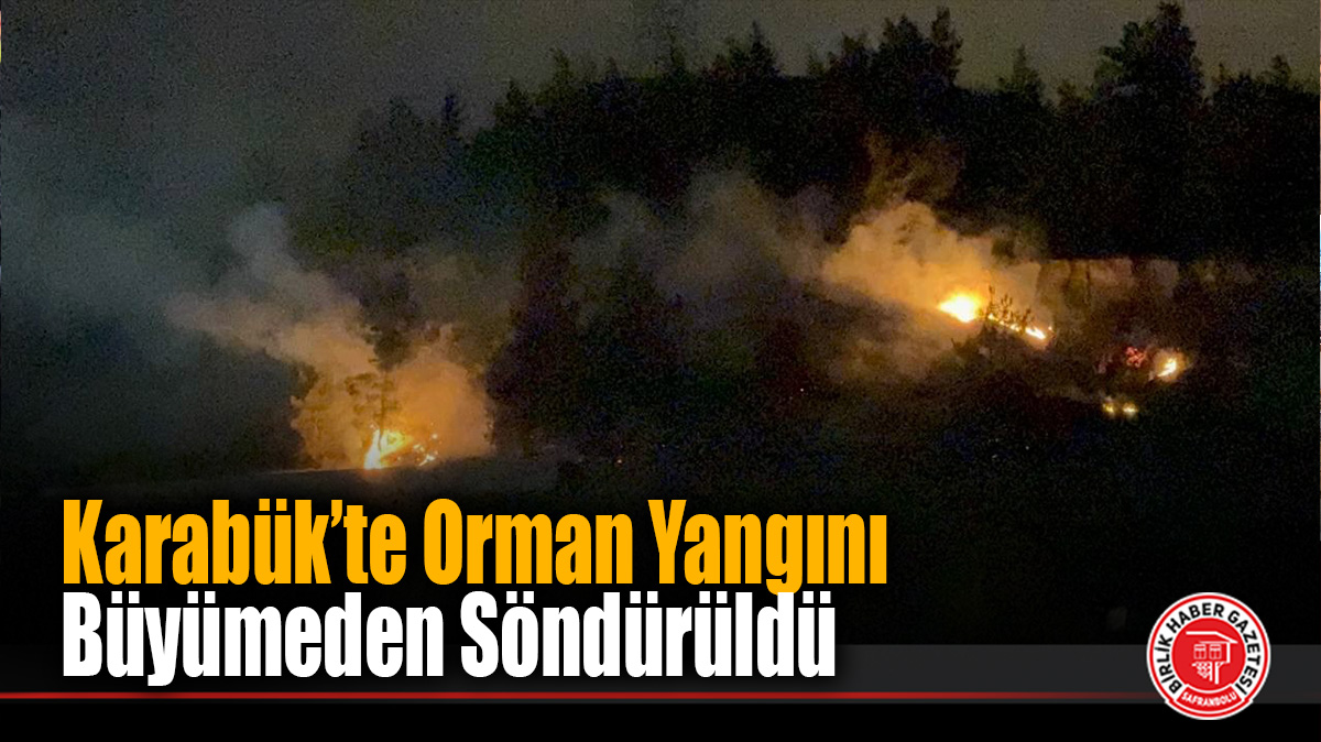 Karabük’te Ormanlık Alanda Çıkan Yangın Büyümeden Söndürüldü