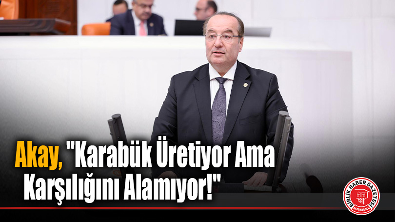 Milletvekili Akay TBMM’de Gürledi: “Karabük Üretiyor Ama Karşılığını Alamıyor!”