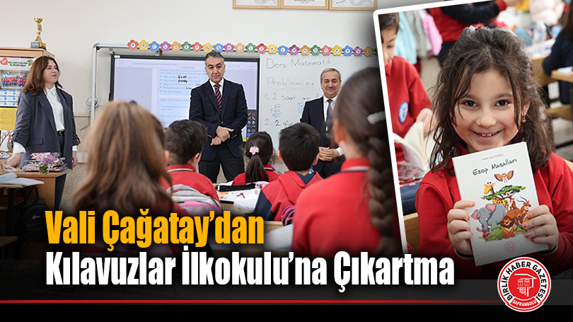 Vali Çağatay’dan Kılavuzlar İlkokulu’na Çıkartma