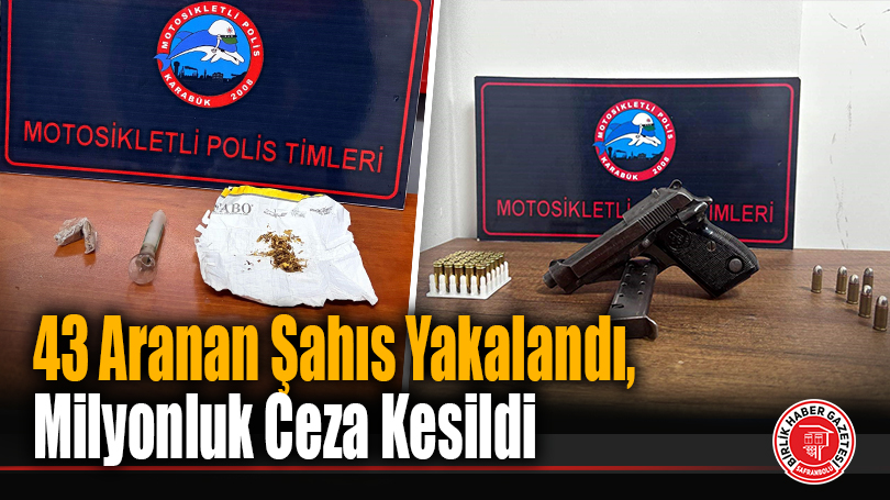 43 Aranan Şahıs Yakalandı, Milyonluk Ceza Kesildi