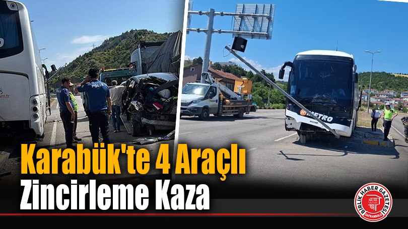 Karabük’te 4 Araçlı Zincirleme Kaza