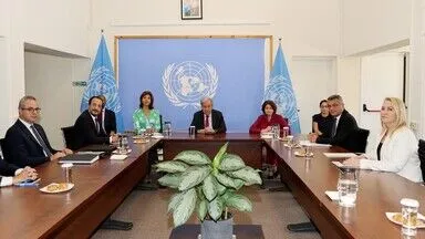 Kıbrıs’ta BM Genel Sekreteri Guterres öncülüğünde ara bölgedeki üçlü görüşme yapıldı