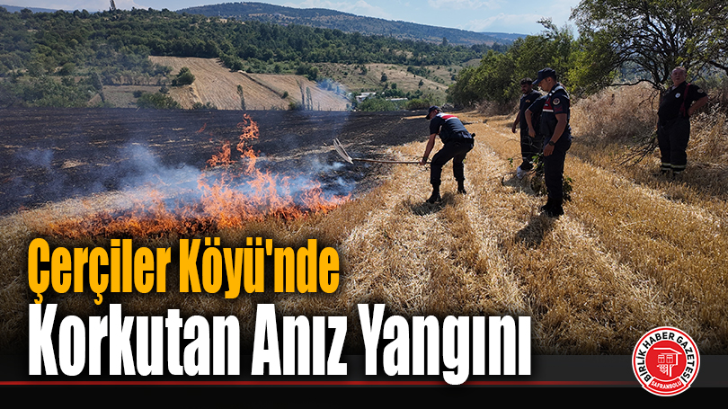 Çerçiler Köyü’nde Korkutan Anız Yangını