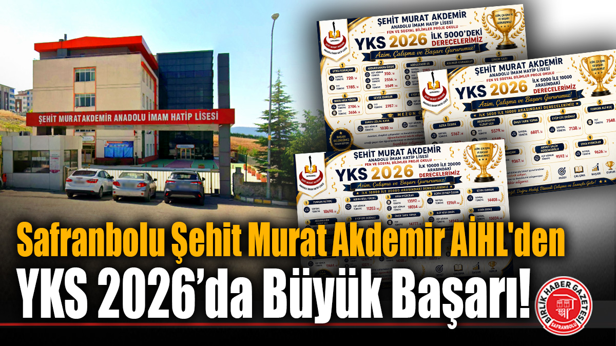 Safranbolu Şehit Murat Akdemir AİHL’den YKS 2026’da Büyük Başarı!