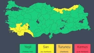 İçişleri Bakanlığından 10 il için “sarı” kodlu meteorolojik uyarı