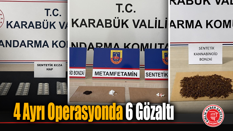 4 Ayrı Operasyonda 6 Gözaltı