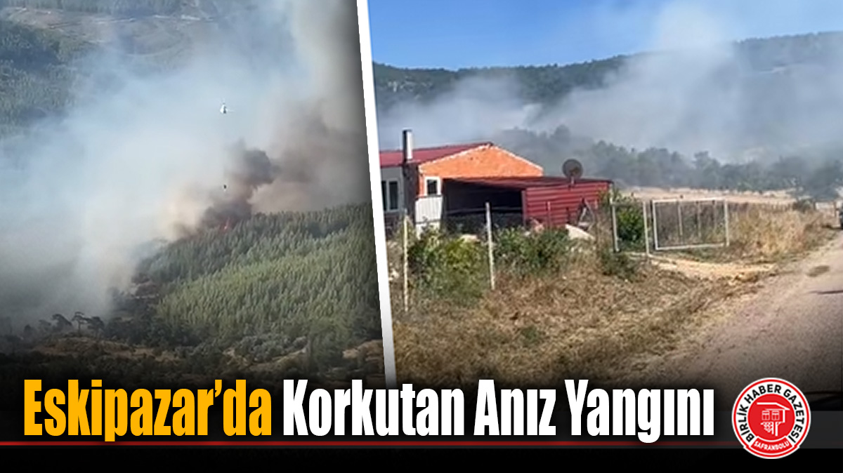 Eskipazar’da Korkutan Anız Yangını