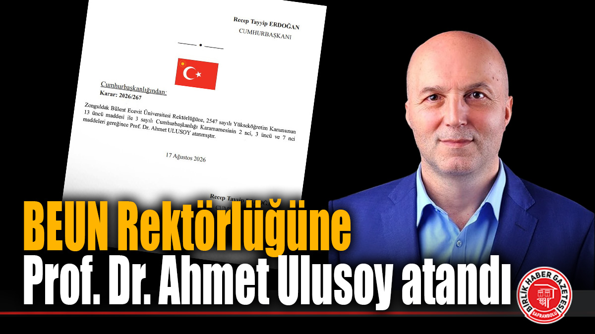 BEUN Rektörlüğüne Prof. Dr. Ahmet Ulusoy atandı