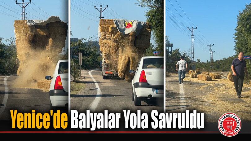 Yenice’de Balyalar Yola Savruldu