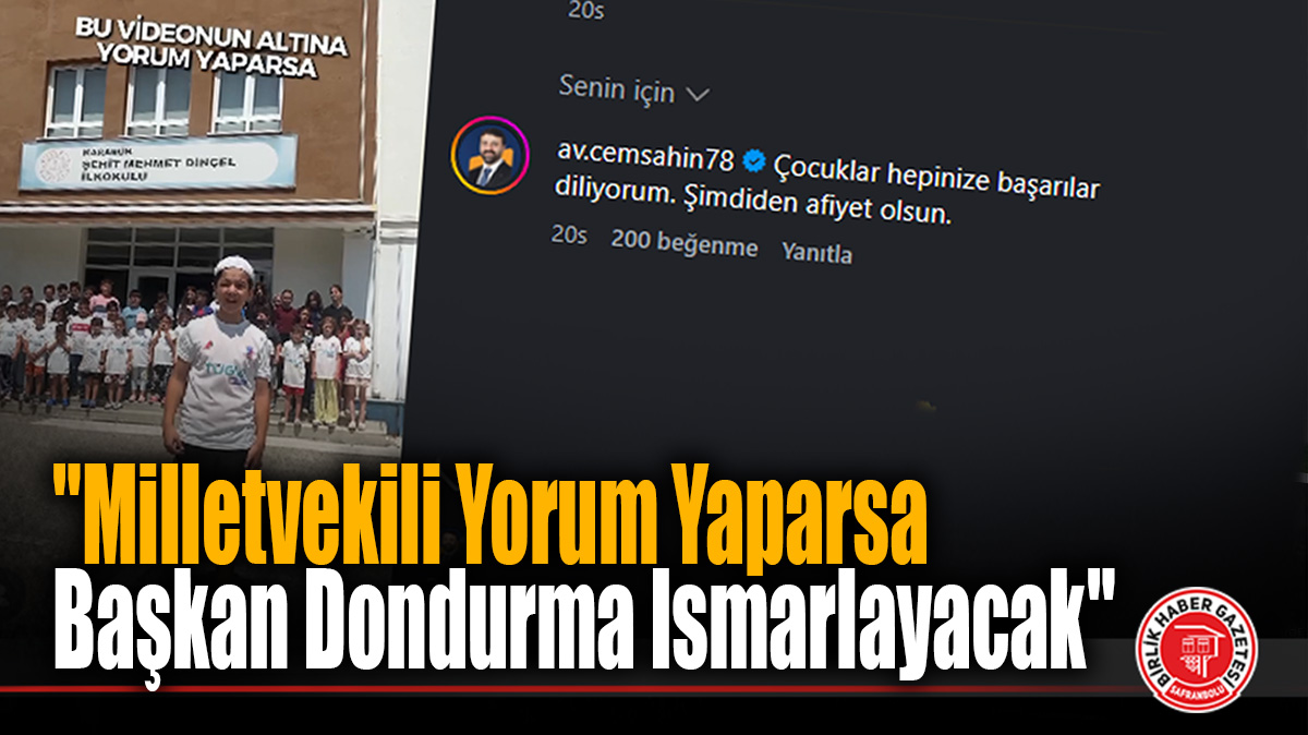Karabük’te TÜGVA’lı Öğrencilerden Gülümseten İddia: Milletvekili Cem Şahin Yorum Yaptı, Dondurmalar Kapıldı!