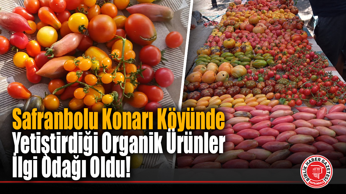 Safranbolu Konarı Köyünde Yetiştirdiği Organik Ürünler Dikkat Çekiyor!