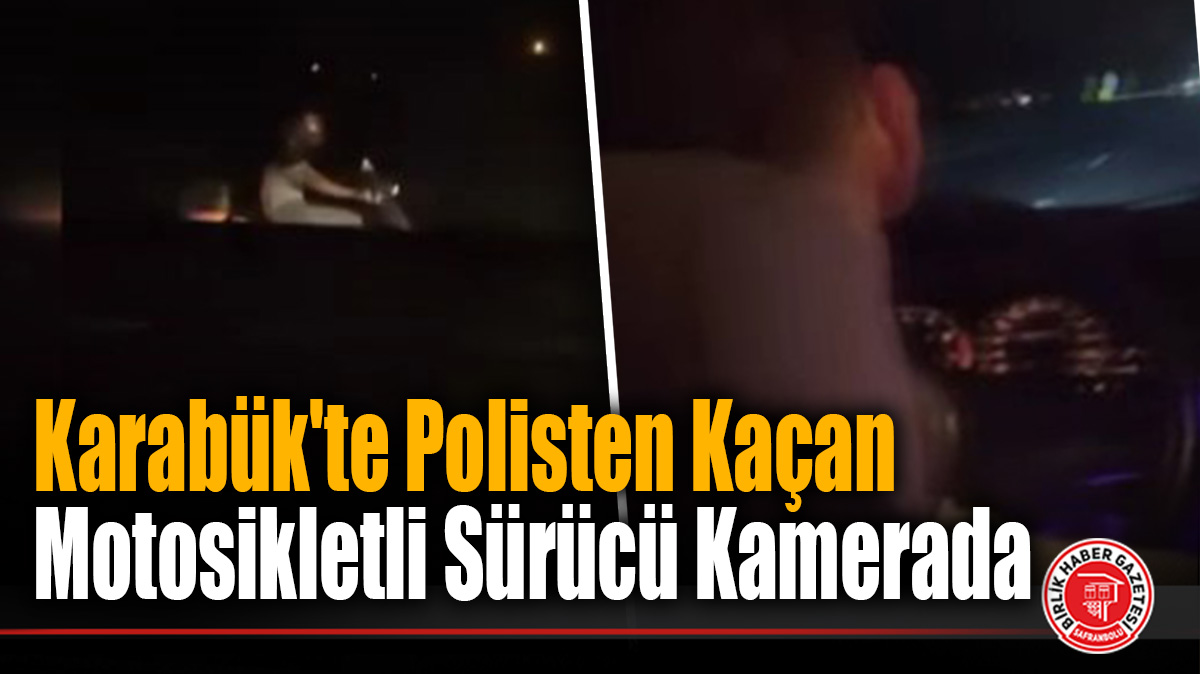 ‘Dur’ ihtarına uymayıp ters yönde ilerleyen motosikletli kamerada