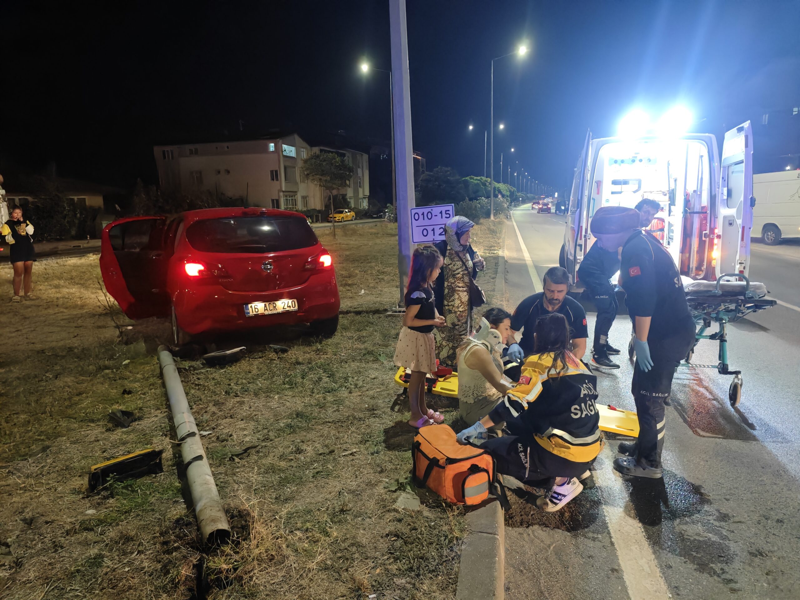 Samsun’da iki otomobilin çarpıştığı kazada 10 kişi yaralandı