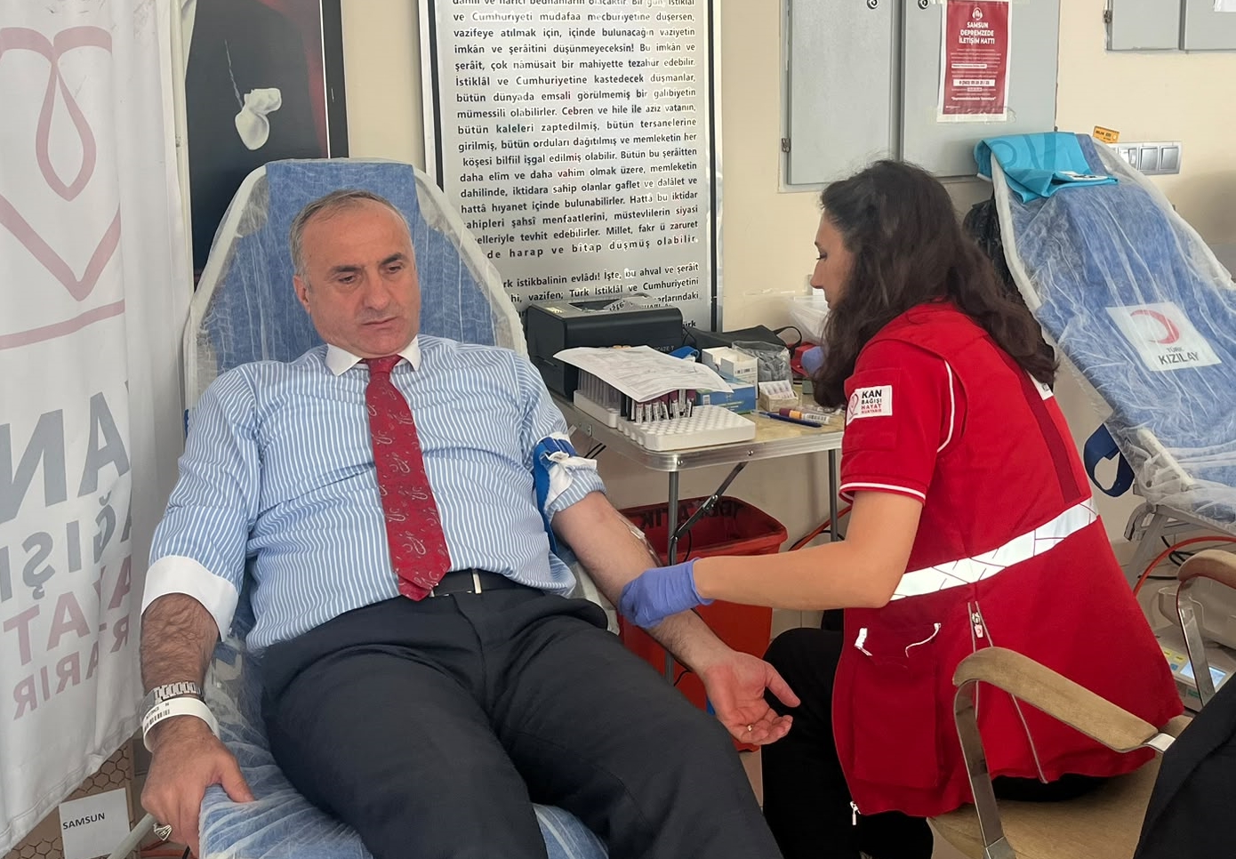Basın İlan Kurumu Samsun Bölge Müdürlüğü personeli kan bağışında bulundu