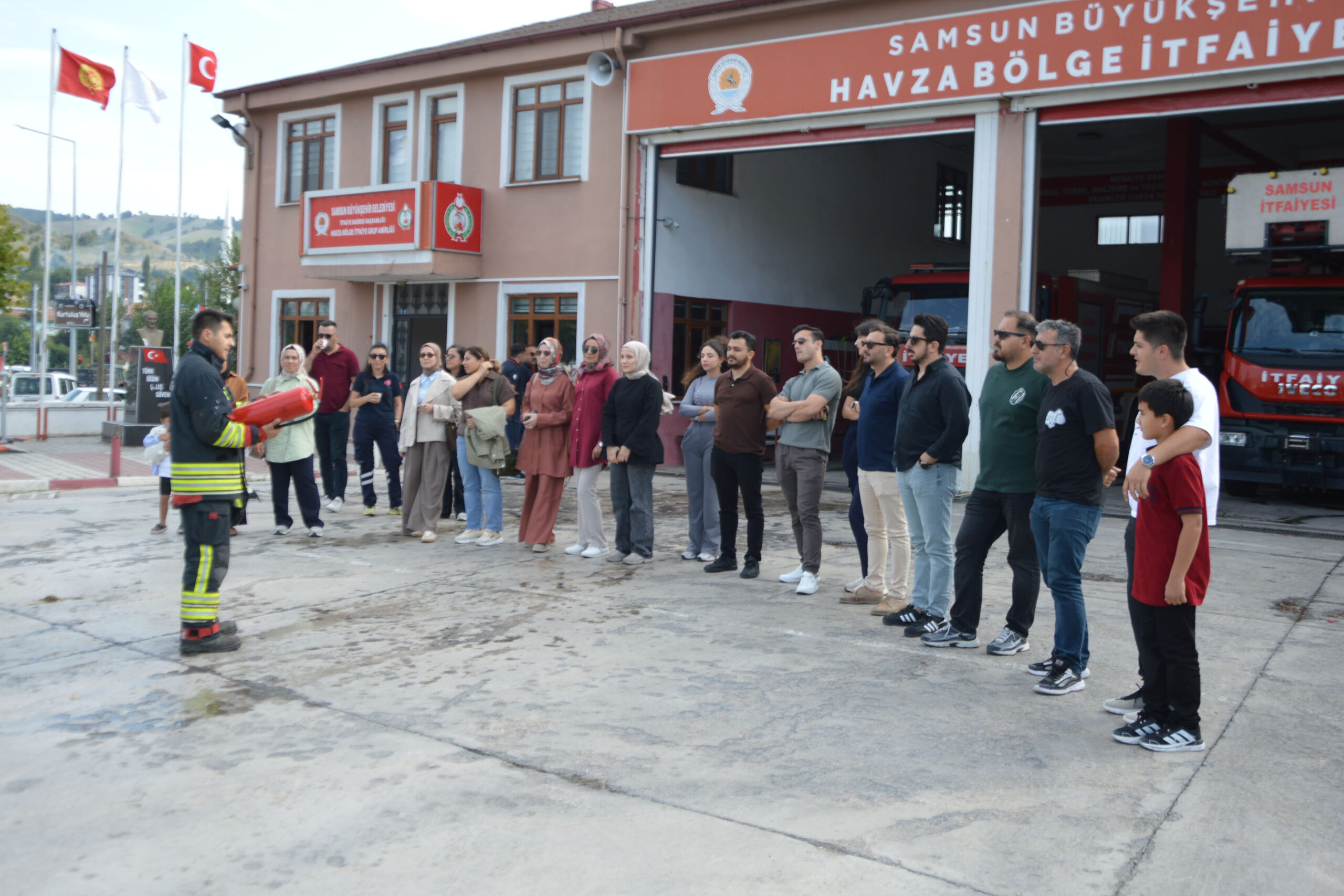 Havza’da 112 Acil Sağlık ekiplerine yangın eğitimi verildi