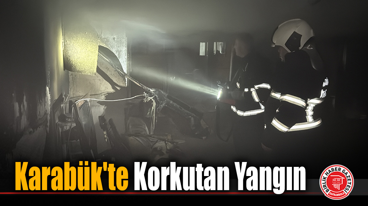Karabük’te apartman dairesinde çıkan yangında 2 kişi dumandan etkilendi