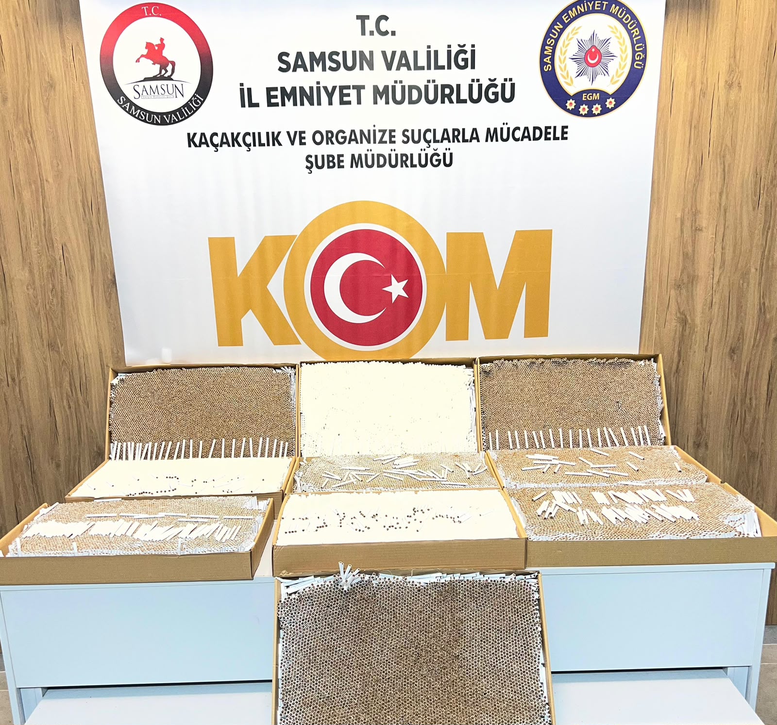 Samsun’da 40 bin doldurulmuş makaron ele geçirildi