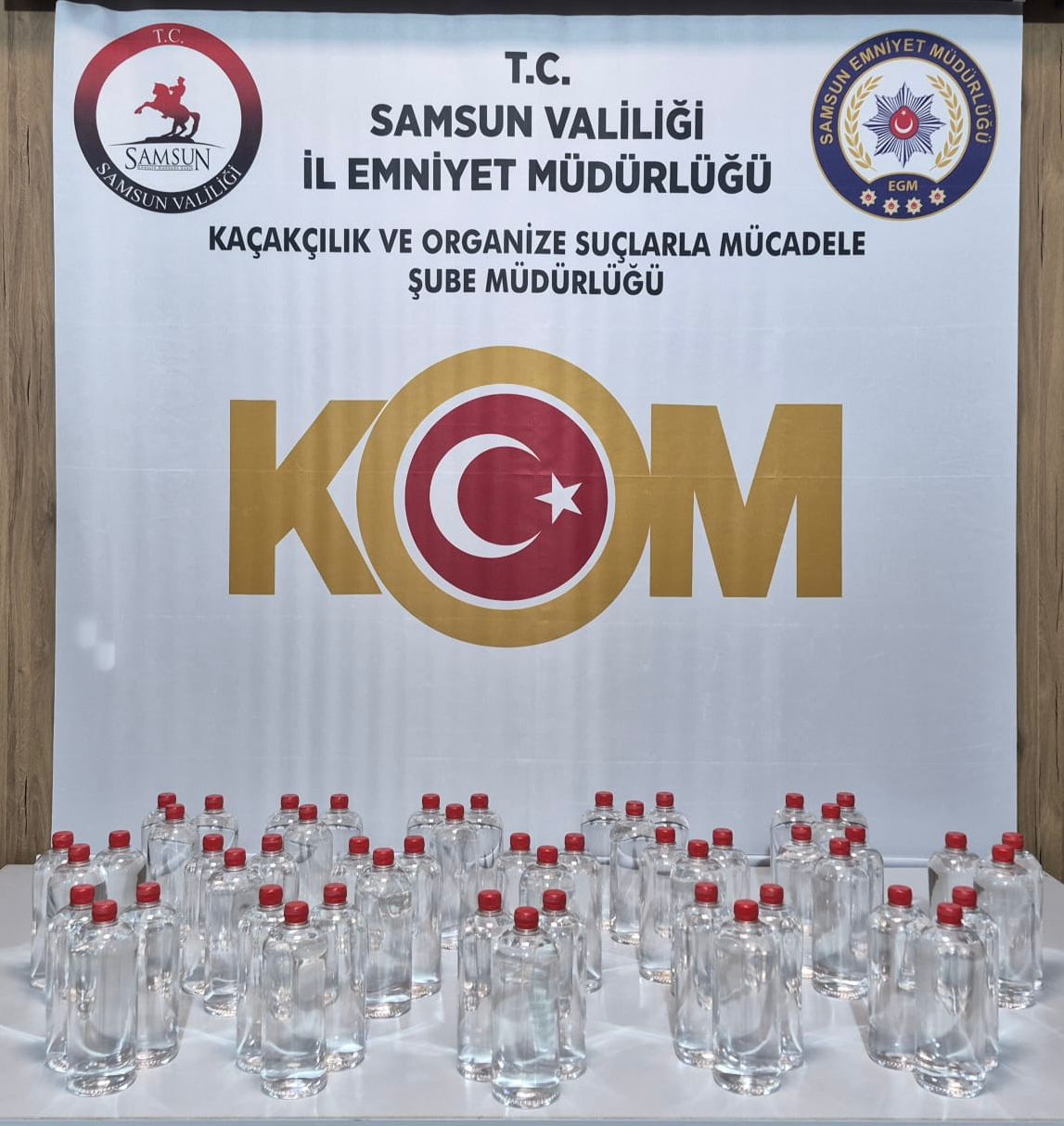 Samsun’da kaçakçılık operasyonunda 51 litre etil alkol ele geçirildi
