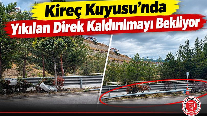 Kireç Kuyusu’nda Yıkılan Direk Kaldırılmayı Bekliyor