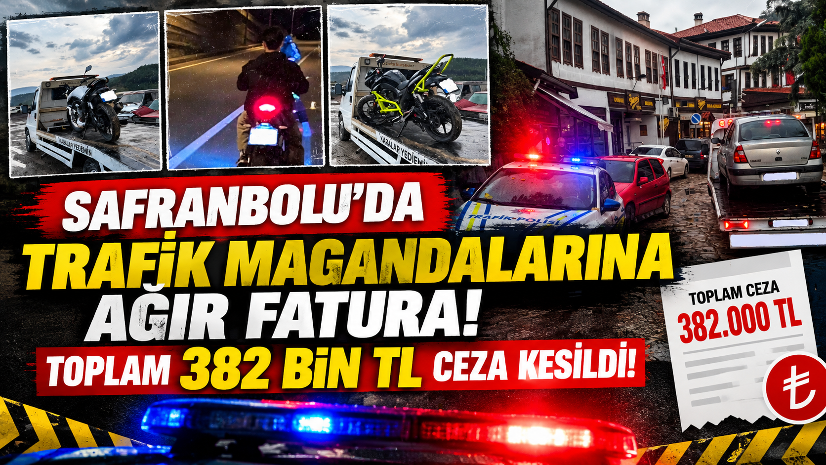 Safranbolu’da Trafik Magandalarına Ağır Fatura: Toplam 382 Bin TL Ceza Kesildi!