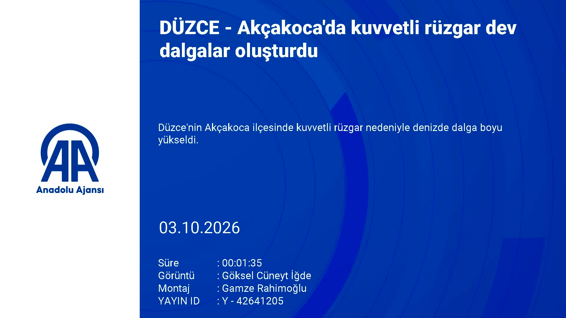 Akçakoca’da kuvvetli rüzgar dev dalgalar oluşturdu