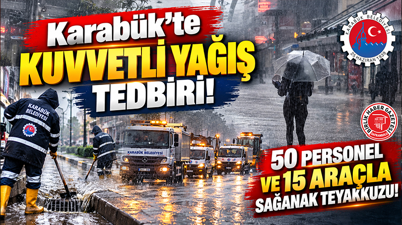 Karabük’te Kuvvetli Yağış Tedbiri: 50 Personel ve 15 Araçla Sağanak Teyakkuzu!