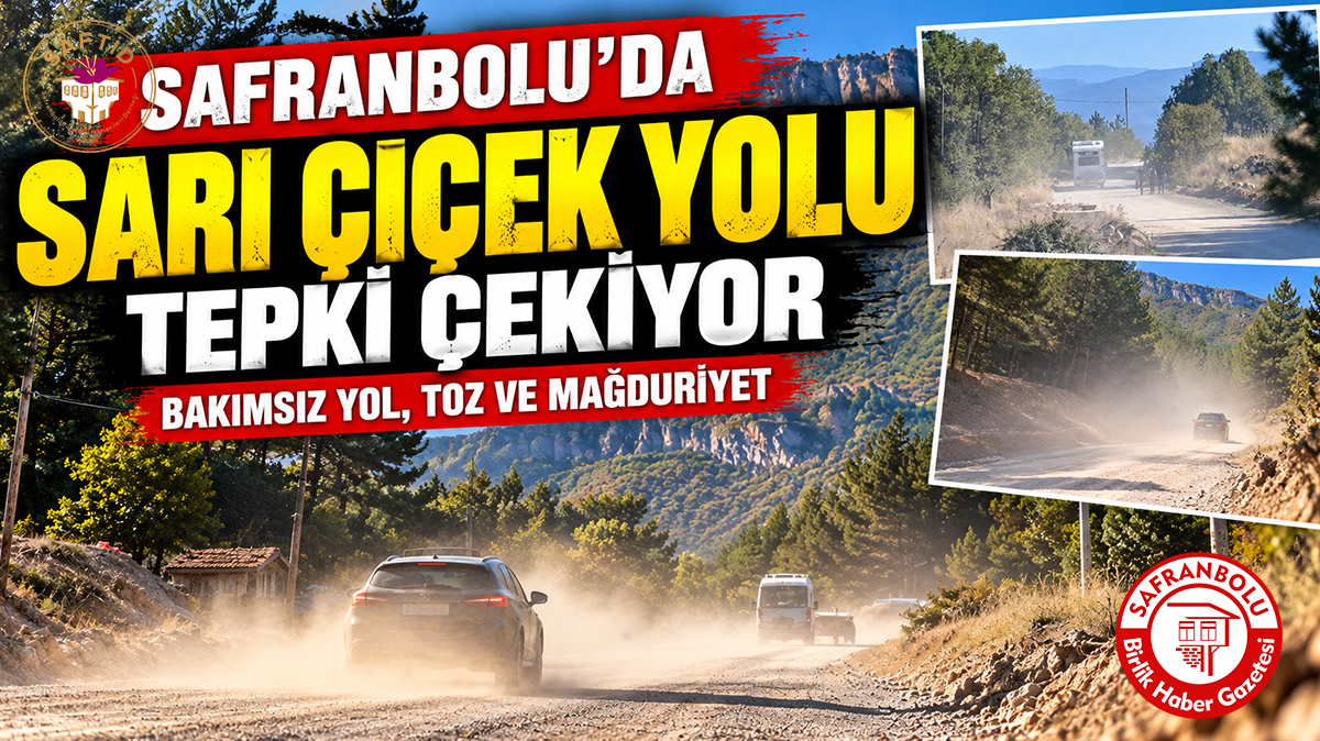 Safranbolu’da Sarı Çiçek Yolu Tepki Çekiyor
