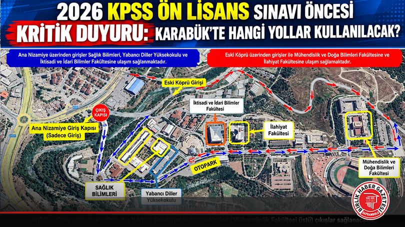 2026 KPSS Ön Lisans Sınavı Öncesi Kritik Duyuru: Karabük’te Hangi Yollar Kullanılacak?